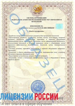 Образец сертификата соответствия (приложение) Новомичуринск Сертификат ISO 27001